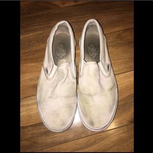 Light pink slip on vans.